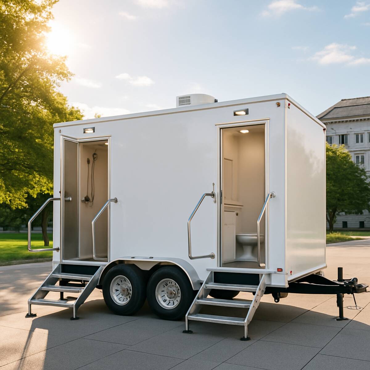 Shower trailer supporting Capital Region crews